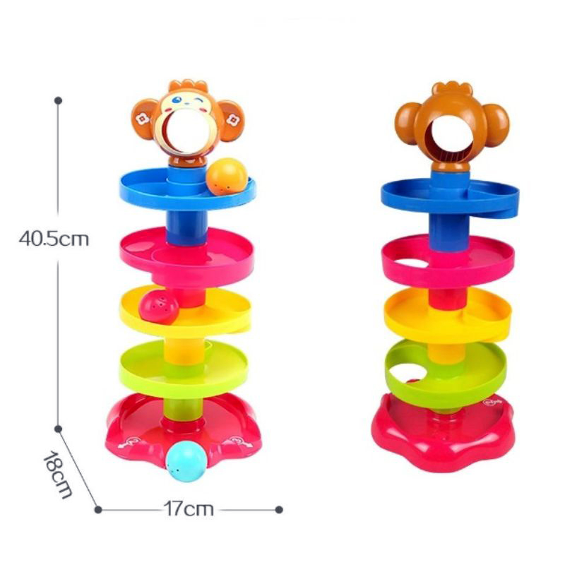 Roll Ball Toy for Kids 5 Layer Ball Drop and Roll Swirling Tower for Baby and Toddler Development Educational Toys. 