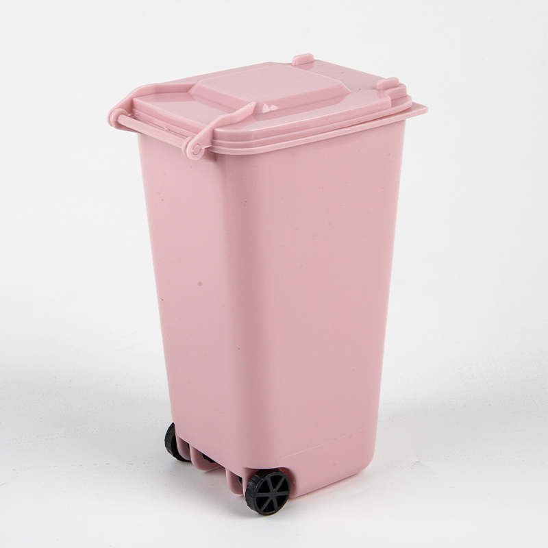 Mini Desktop Trash Can Plastic Waste Bins With Lid Household Clean Trash Desk. 