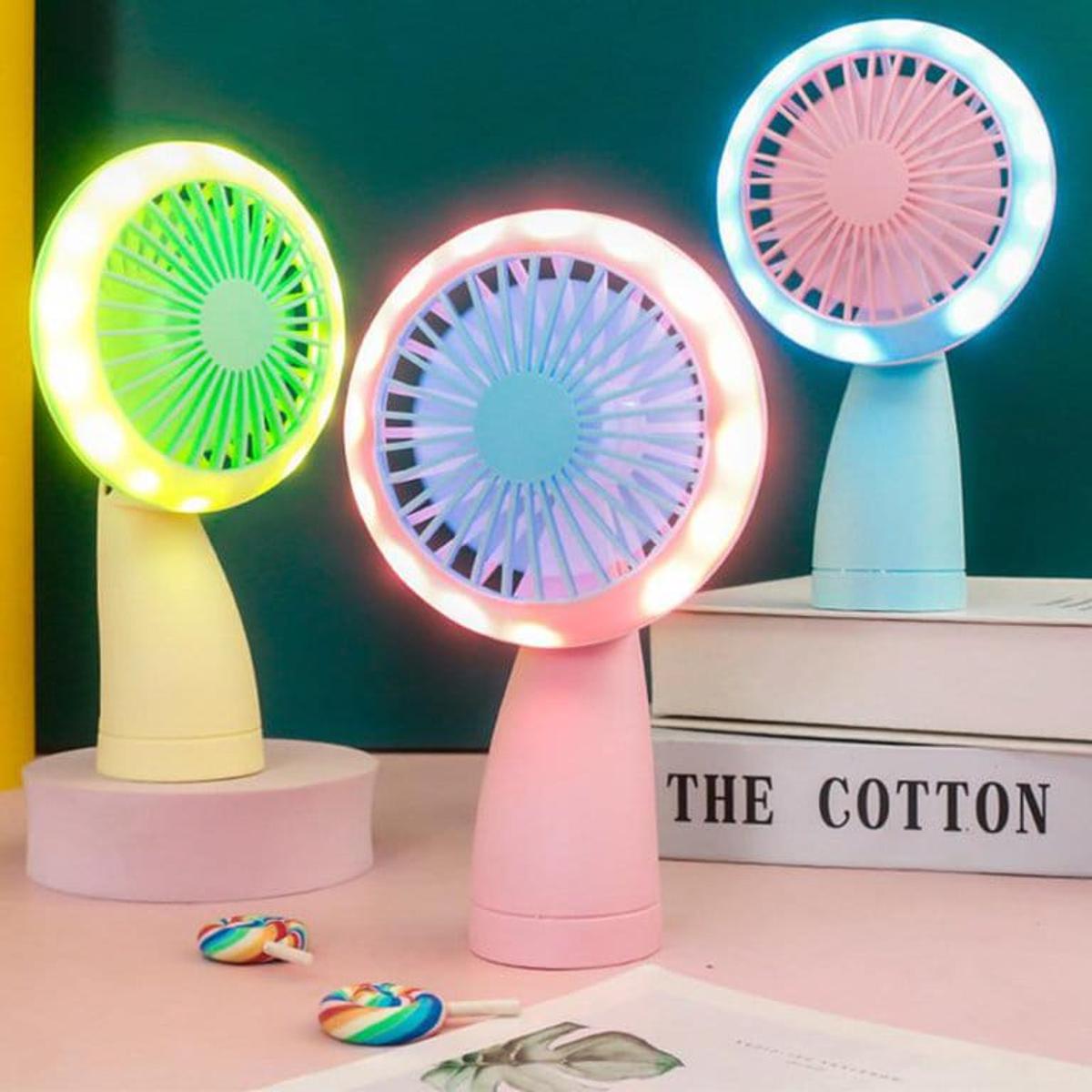 Mini USB Rechargeable Portable LED Lighting Fan