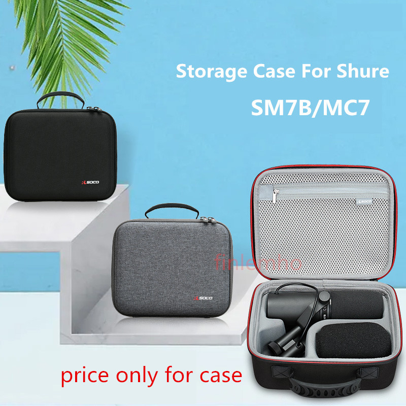 Storage Case For Shure SM7B And MV7 Podcast Microphone Professional Audio Studio Recording. 