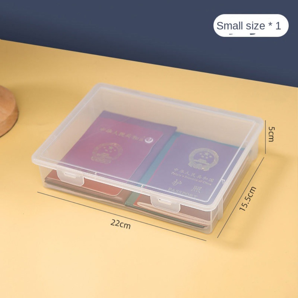 Plastic Document Organizer Simplicity Clear Square Shape Storage Box