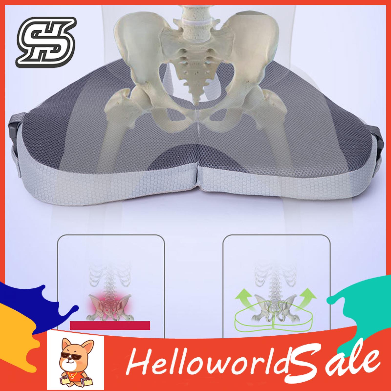 Air Flow Promoting Seat Cushion Memory Foam Hemorrhoid Seat Cushion for Office Car Travel Posture Support U-shaped Design Seat Cushion for Proper Posture. 