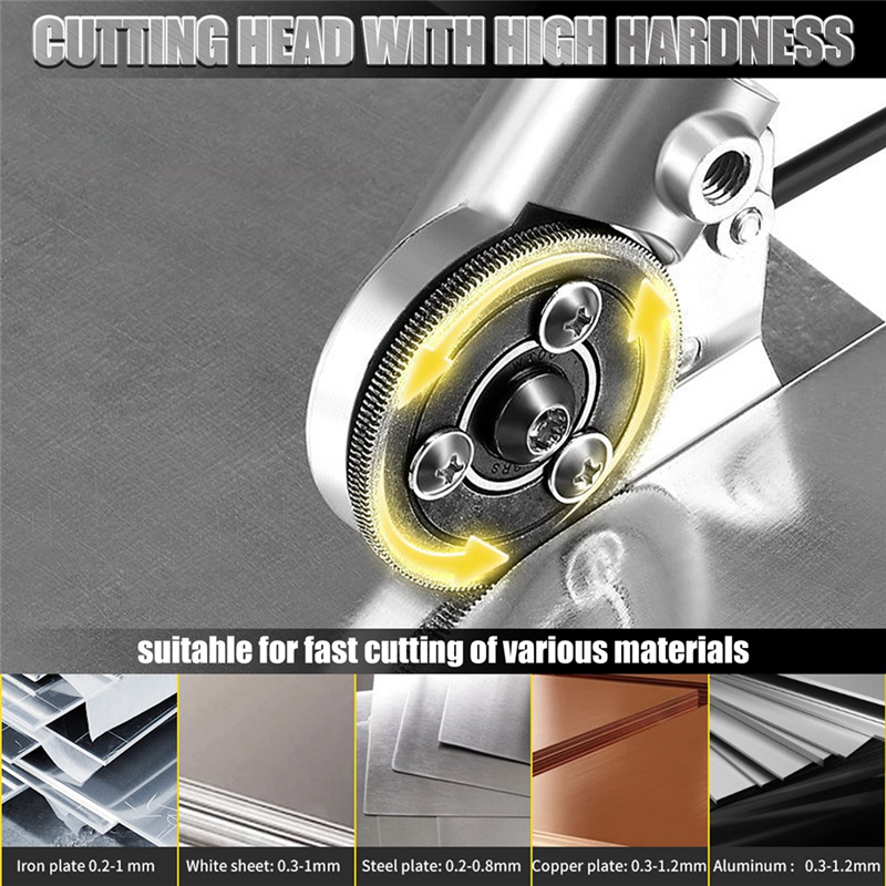 1 Metal Sheet Cutter Sawing Machines Kit Cutting Tool Fast Cutting Plate Punch Drill Attachment. 