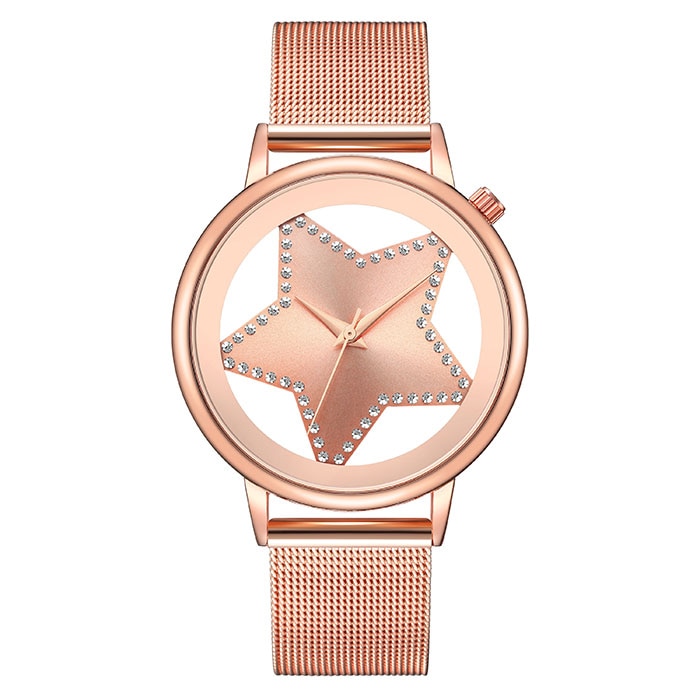 【VisioN Shop】GEEKTHINK Luxury Quartz Watch Women Fashion steel star Analog round Relogio Relojes Mujer Wrist watch. 