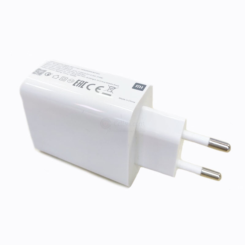 Charger 33W (Max) EU Plug Turbo Charger MDY-11-EZ For Xiaomi Mi 10T Mi 10T 5G Mi 10T Lite 5G Mi 10T Pro 5G, POCO F2 Pro POCO X3 Pro Quick Charge 33W 3A Power Supply With Orange Type-C Charging & Data Cable. 
