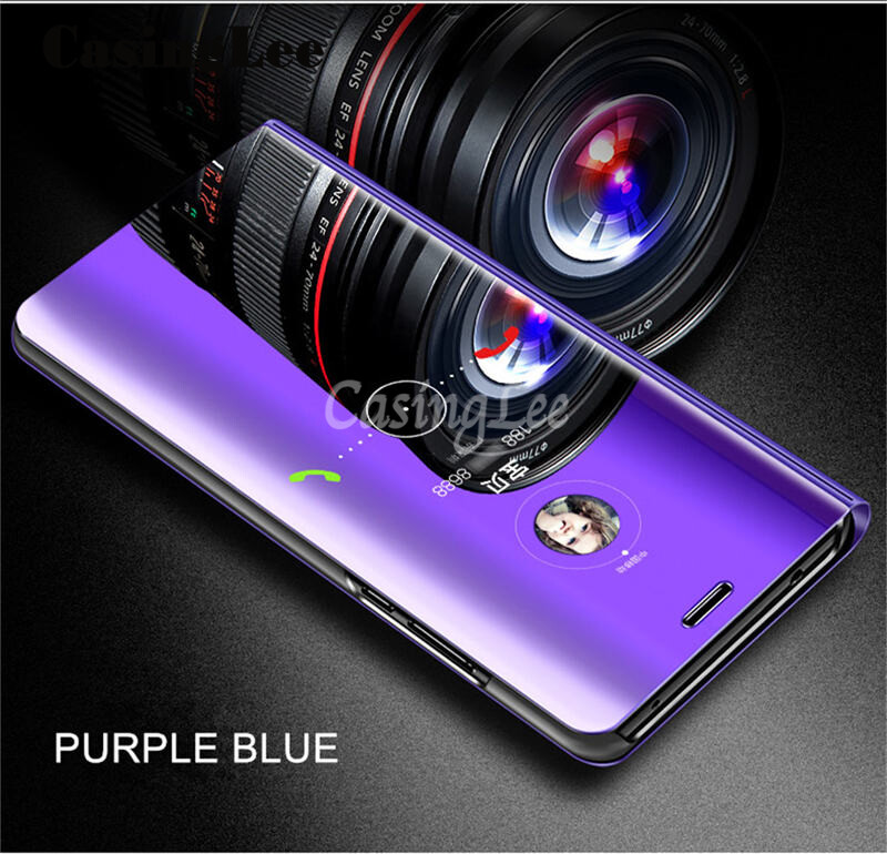 For Redmi Note 13 Pro Plus Case Luxury Plating Smart Flip Case Clear View Mirror Transparent Flip Cover For Redmi Note 13 Pro Back Cover Phone Cases