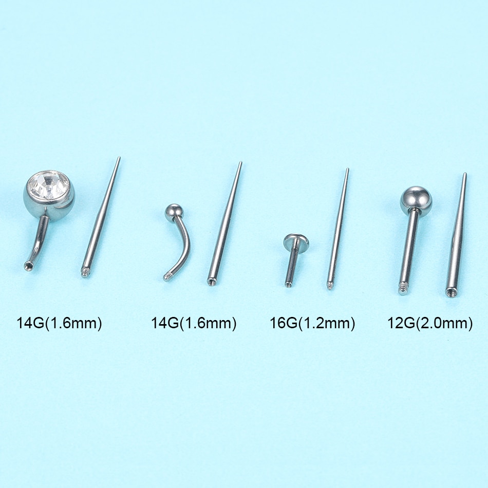 1PC Titanium Insertion Pins Taper Expander Piercing Tool Internal/External Thread Body Jewelry Labret Lip Dermal Pull Pin Tools. 