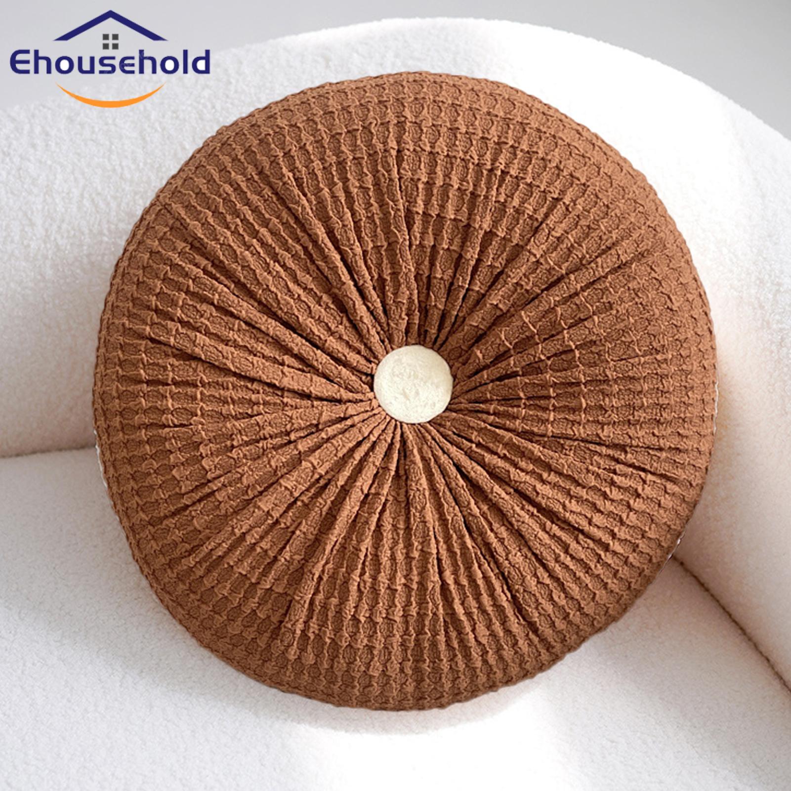 Handmade Circular Design Pillows Luxurious Handmade Round Throw Pillows for Office Chair Sofa European Style Solid Colour Cushions for Southeast Asian Buyers Round Decorative Throw Pillows. 