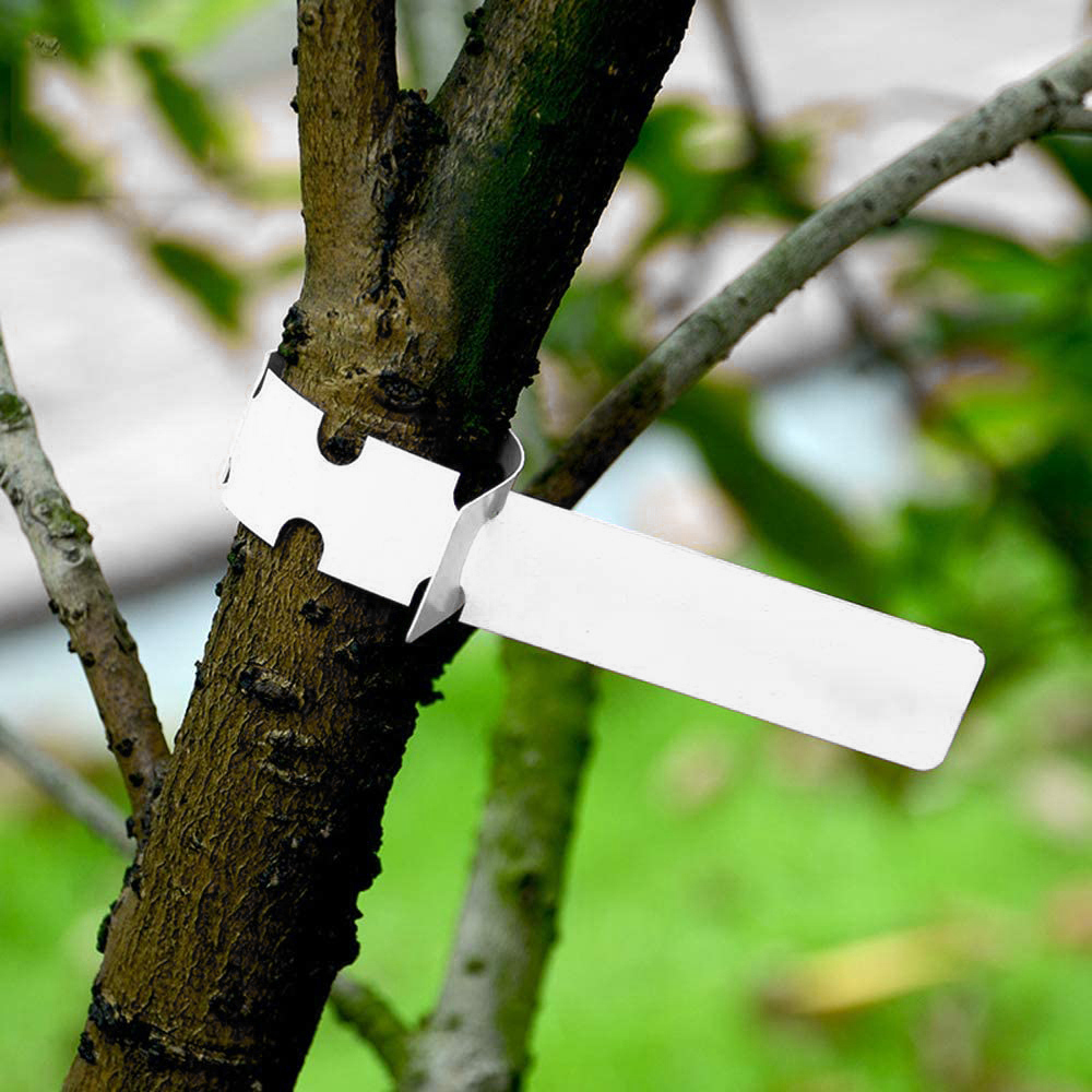 400 Pcs Plastic Plant Labels Wrap Around Tree Tags, White. 