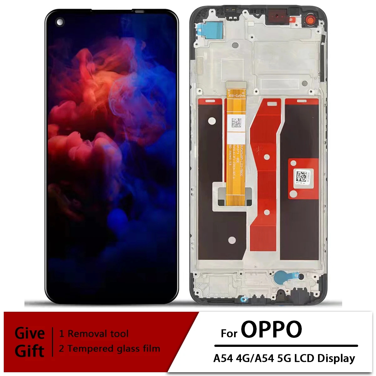 LCD With Frame For OPPO A54 4G CPH2239 Display Touch Screen Digitizer Assembly Replacement Parts. 