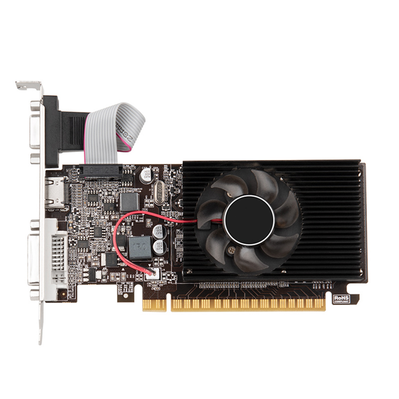 DDR3 True 2GB 810MHZ Computer Video Card PCI-E 16X HDMI-Compatible+VGA+DVI Low Noise for Desktop PC