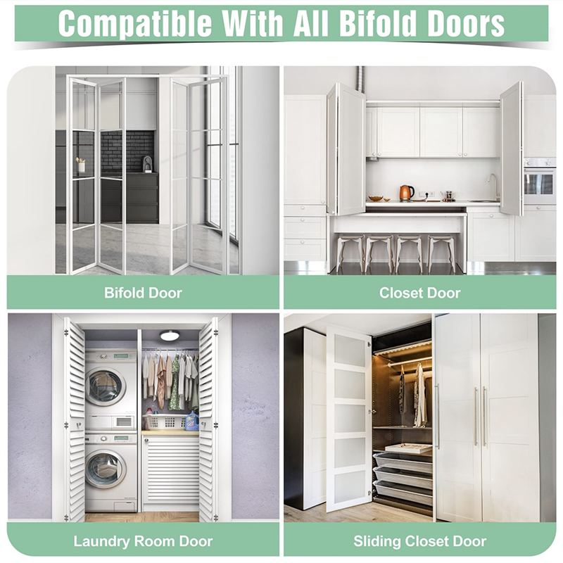 Bi-Fold Door Hardware Repair Kit - Hardware Kit for 2.22Inch to 2.54Inch Track,Folding Pocket Door Replacement Parts Kit Accessories