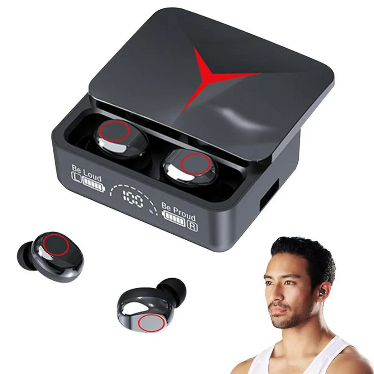 M90 Pro Earbuds TWS Earphone Touch Control Wireless Bluetooth 5.2 Headphone ..