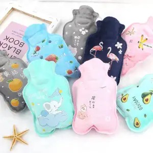 1pc Cute Hot Water Bottle Warm Belly Treasure Cartoon Warmer Filled Mini Explosion-proof Portable Winter Reusable Hand Warmer