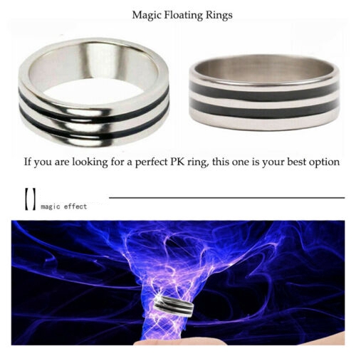 Magic Floating Rings Tricks Play Show Props Magnetic Effect Funny Invisible Ring. 