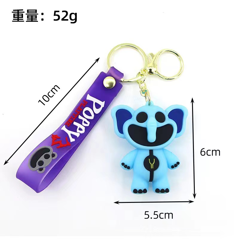 Cartoon Smiling Critters keychain Game Hopscotch Catnap Bearhug Key Chain For Men Women Backpack Pendant Keychain Gift for Kids. 