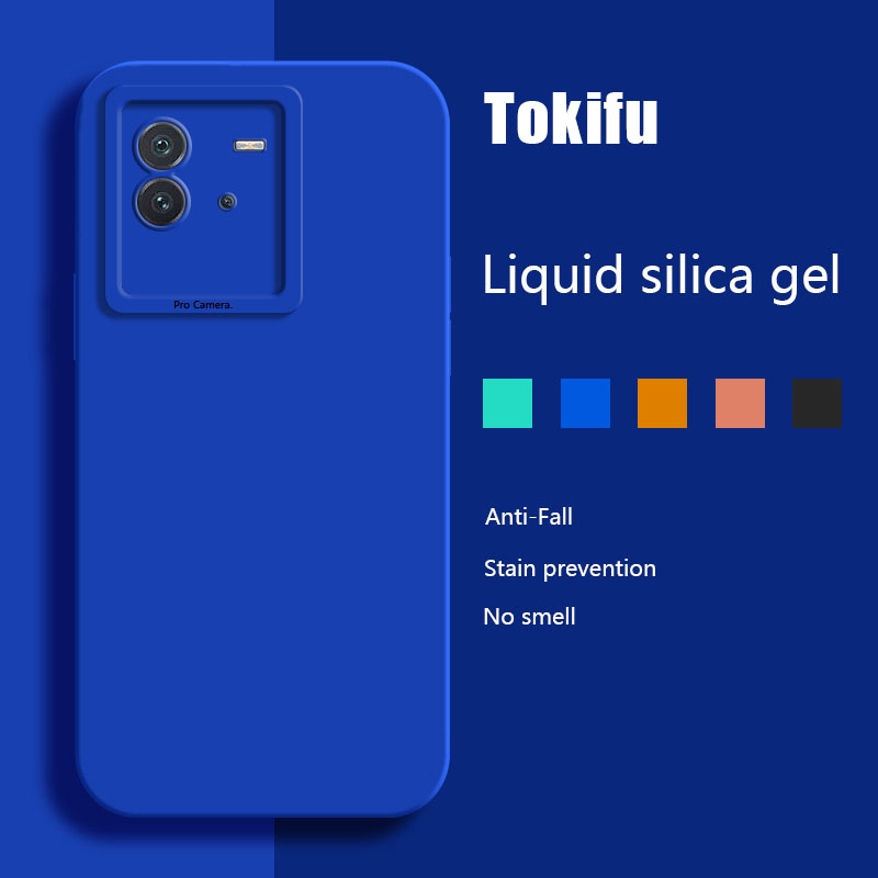 Tokifu For IQOO Neo 6 Casing The New Liquid Silicone Angel Eyes Phone Case Full Anti-fall Shockproof Back Cover