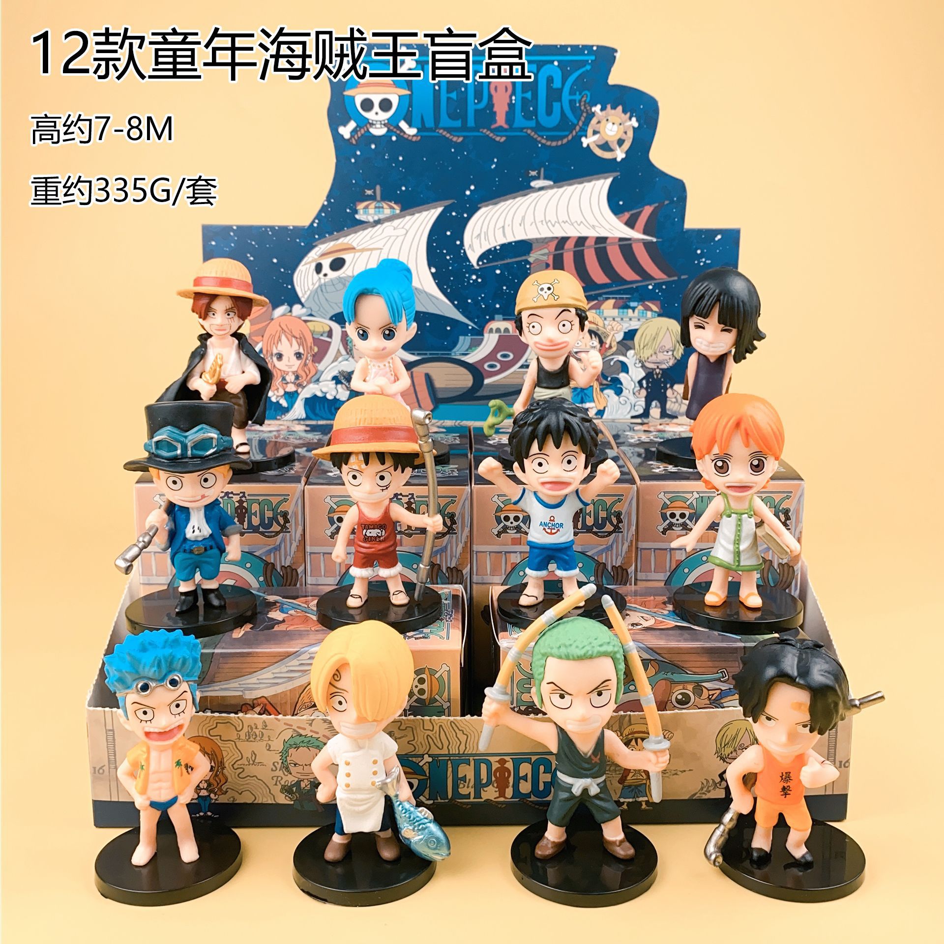One Piece Blind Box Figure Luffy Zoro Chopper Sanji Ace Gacha Machine Model Claw Machine Blind Box Ornament. 