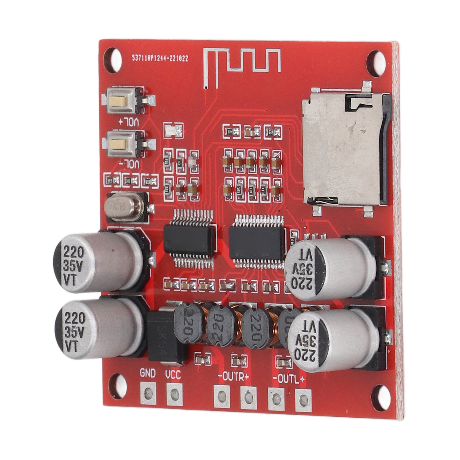 Power Amplifier Board, Compact Size SMD Process DC12-24V Dual Channel Amplifier Module for Audio Equipments. 