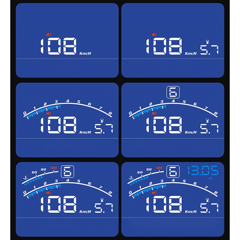 (New)4E Car 5.5 inch OBD HUD Head-up Display Support Speed Alarm / Shift Reminder / Time Display. 