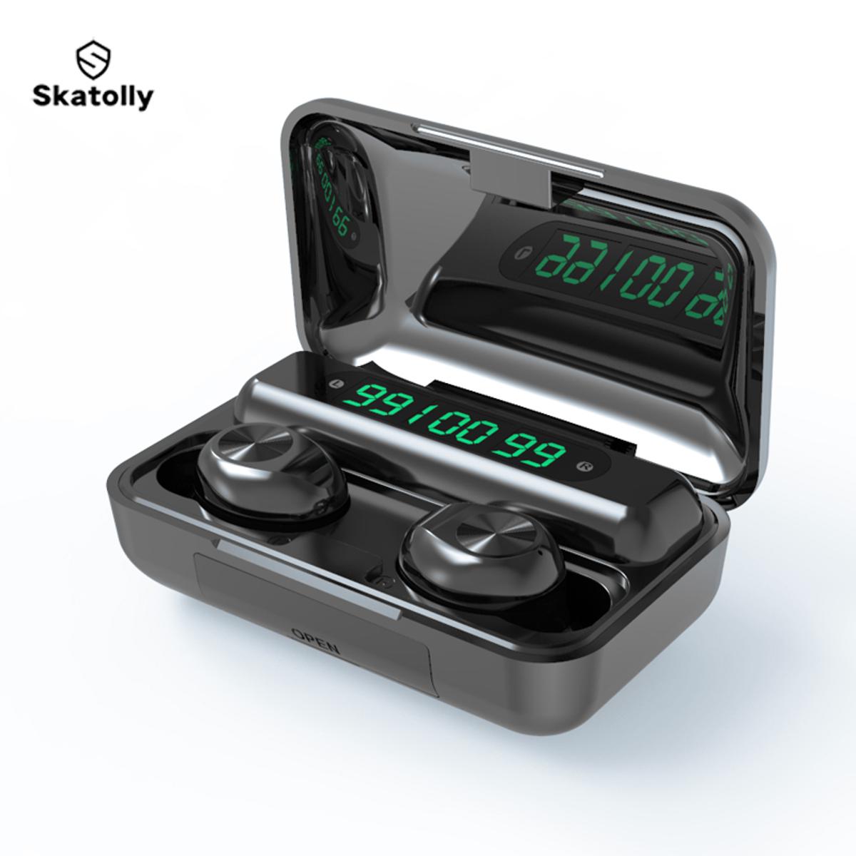 F9 TWS Bluetooth Earphones V5.0 TWS Earphones Touch Control LED Display Noise Canceling Earphones with Charging Box for Iphone Xiaomi