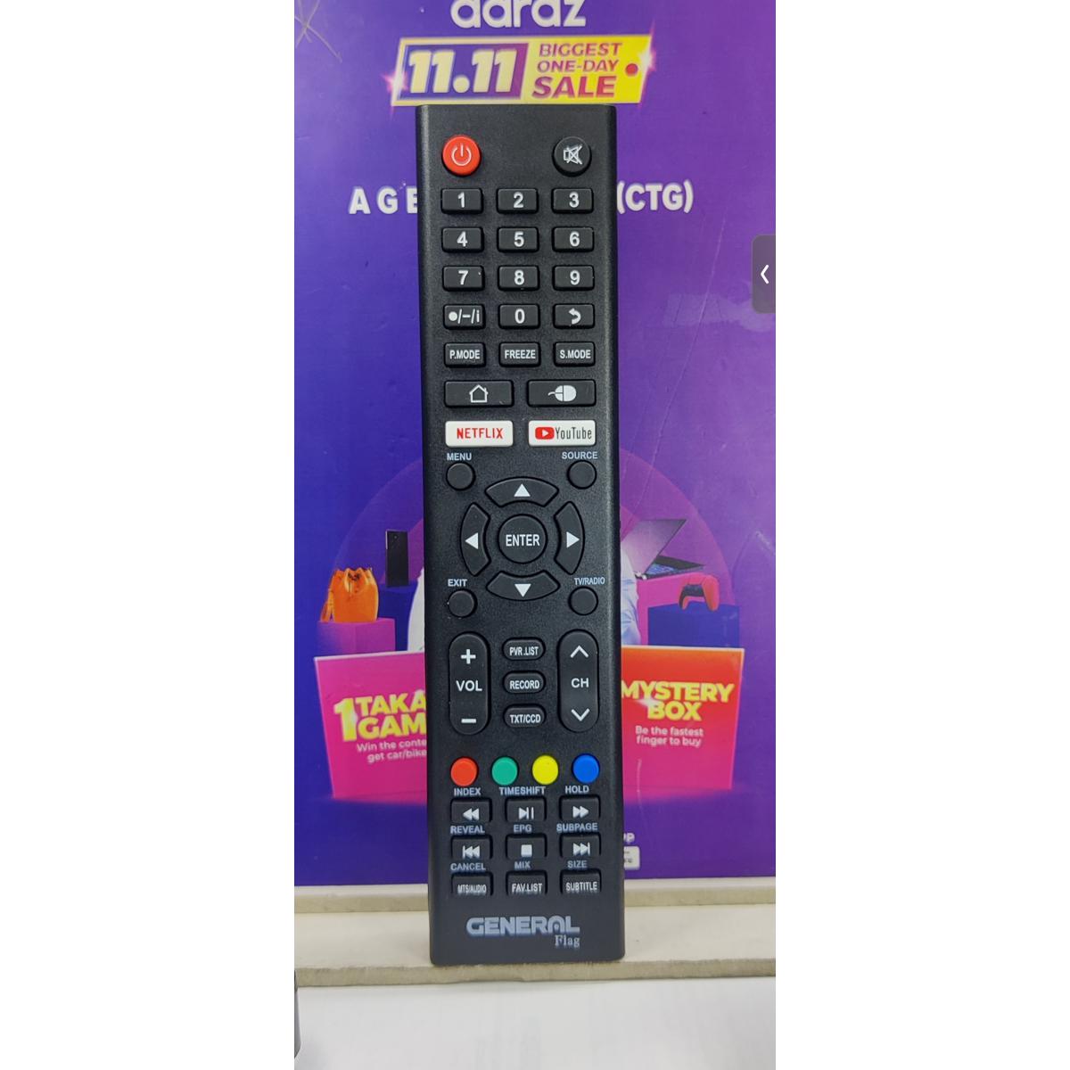 General Flag Android Led Tv Remote. - Netflix Subscription