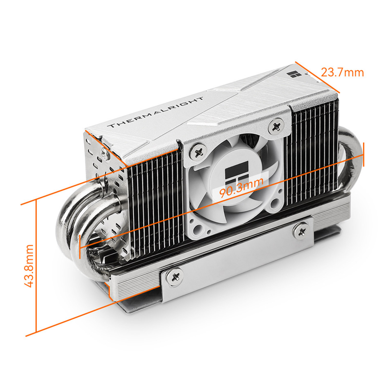Cooler for M.2 Ssd Pci-e 5.0 Aluminum Heat Sink Ssd Cooler for Fast Cooling Performance Compatible with M.2 2280 Pro Fan Solid State Hard Disk Thermal Pad Included Electroplating Reflow Soldering. 