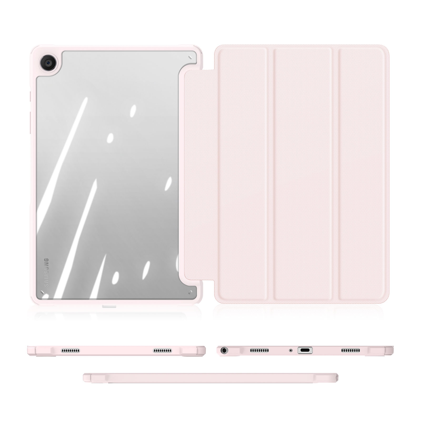 DUX DUCIS TOBY Series Antiskid Leather Tablet Case with Sleep / Wake-up Function For Samsung Galaxy Tab A9+. 