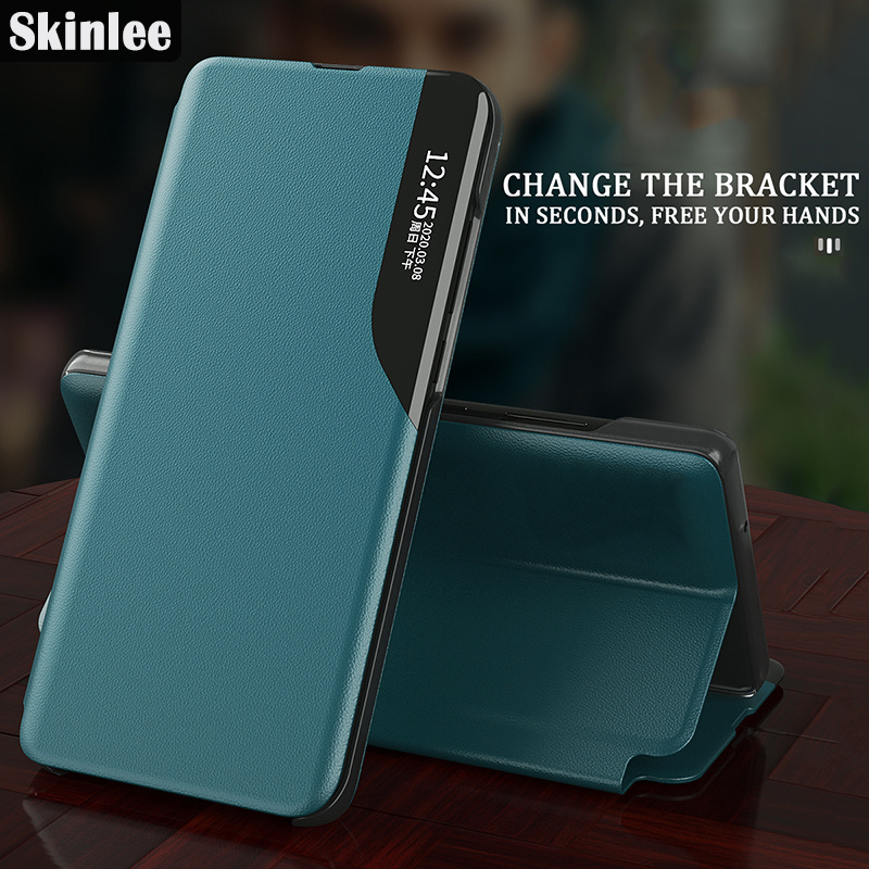 For Samsung Galaxy A52 Flip Cases Smart Transparent View Phone Case for Galaxy A52 Window Flip Leather Phone Cover. 