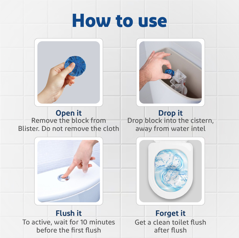 Harpic Flushmatic in-Cistern Toilet Cleaner Twin Pack (50gm X 2pcs), Automatic Cleaning with Every Flush. 