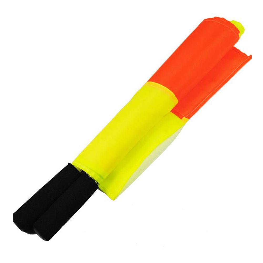 2pcs Soccer Referee Flags Football Linesman Side Line Judge Flags Equipment. 