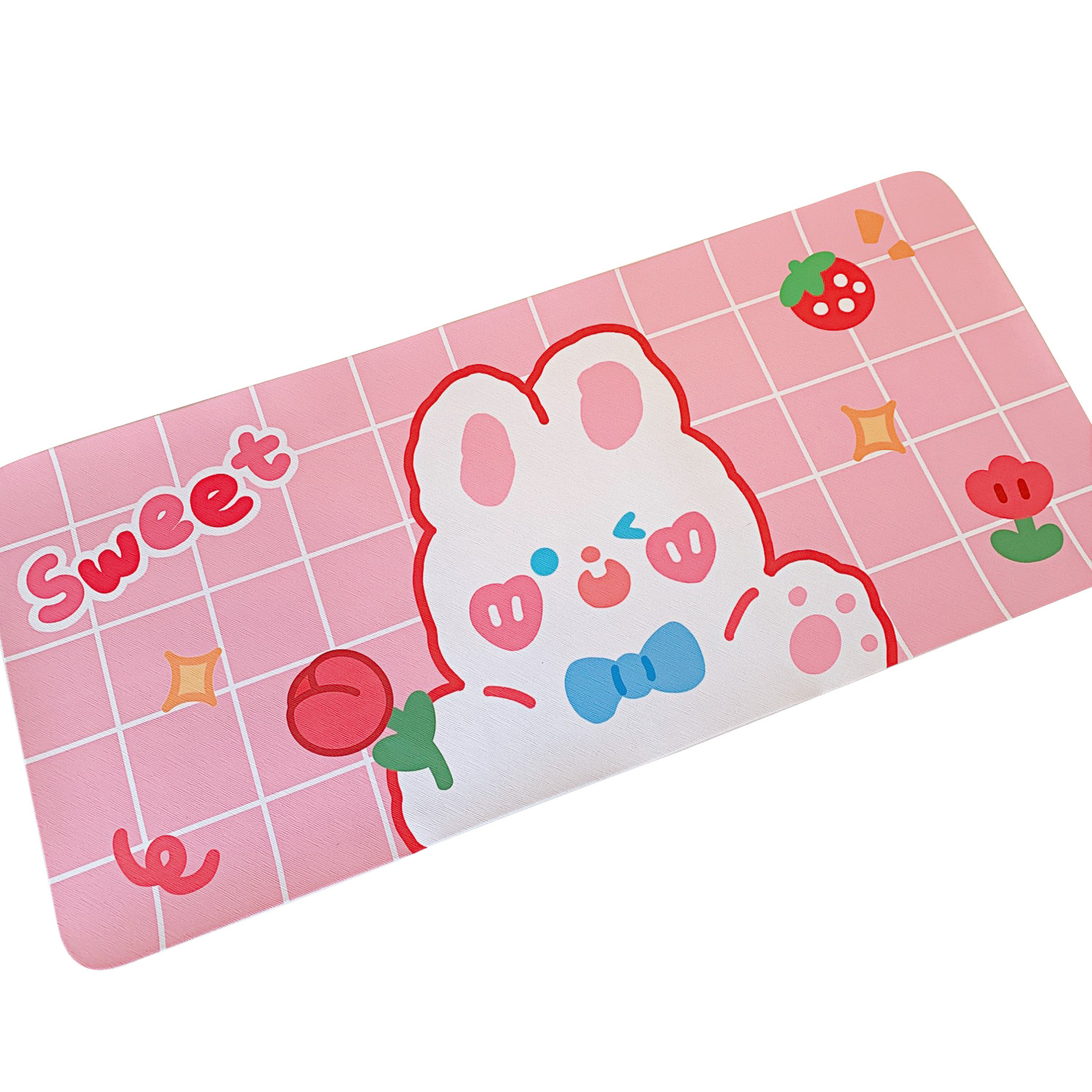 Cartoon soft cute bear rabbit table mat student dormitory mouse pad computer keyboard mat table mat desk decoration female. 