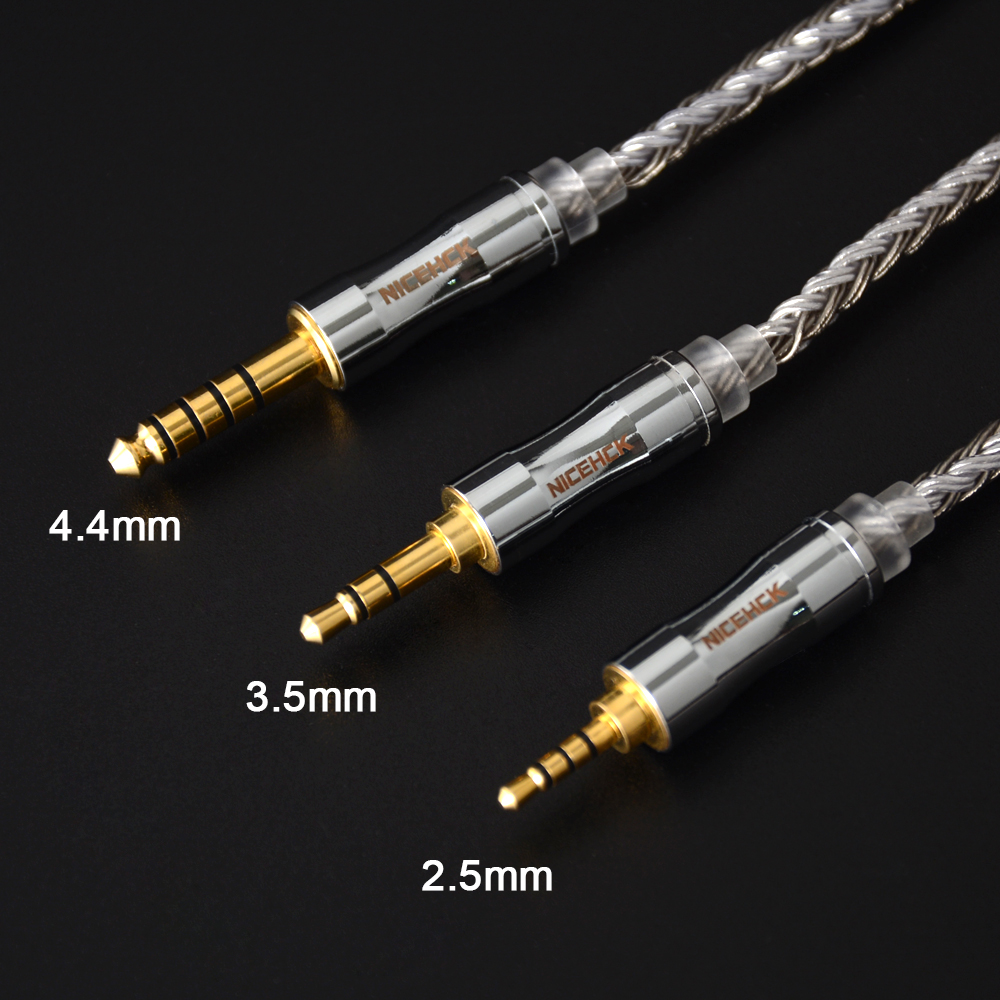 Nicehck 16 Core Silver Plated Cable 3.5/2.5/4.4mm Plug Mmcx/2pin/qdc Pin For Mk3 Mk4 F1 Tangzu Wan Er Sg. 