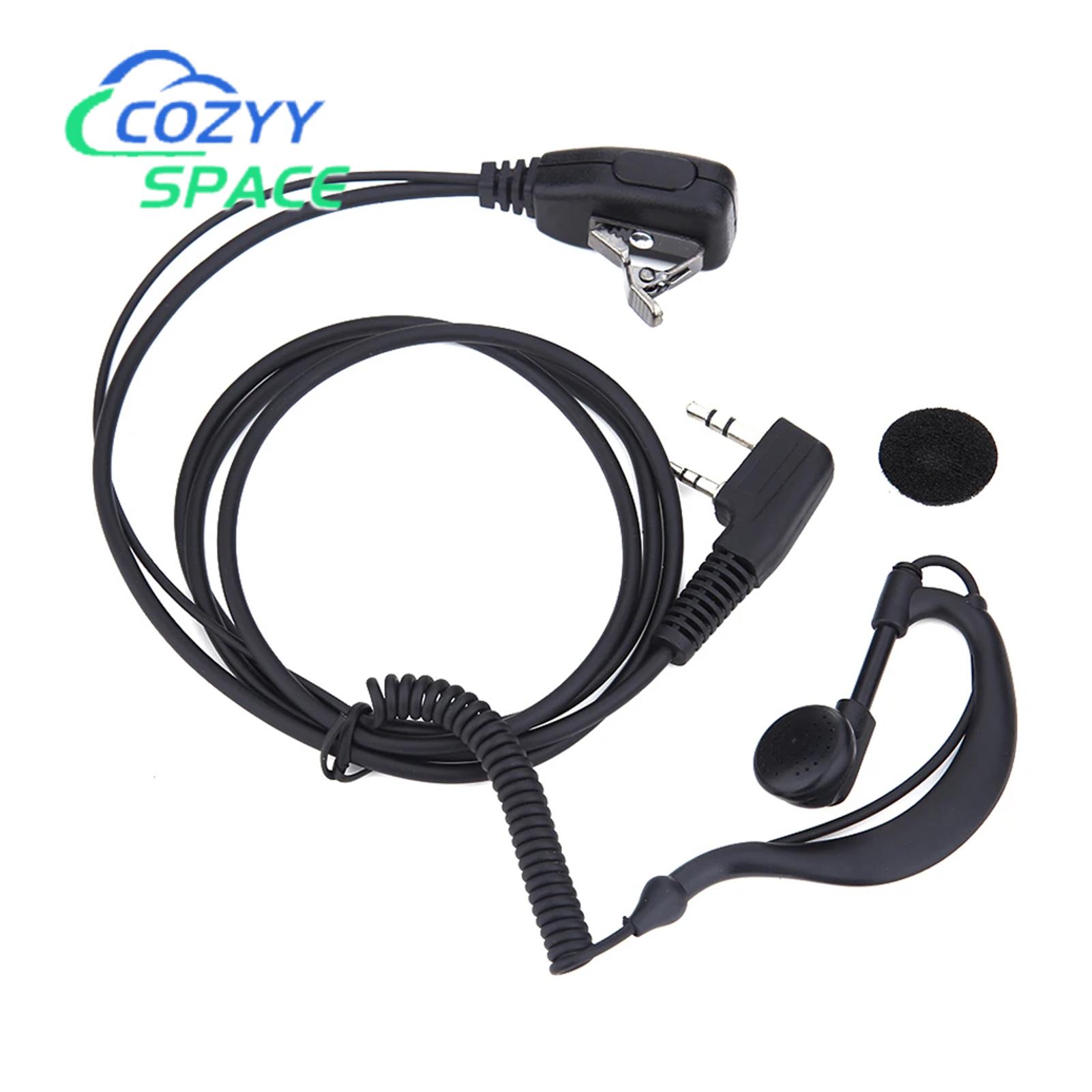 Snug-fitting Earbuds Baofeng Uv5r Professional Headset Mic 2 Pin Ear Hook for Nightclub Bar Bodyguard Intercom High Quality Accessories for Earbuds for Private Conversations