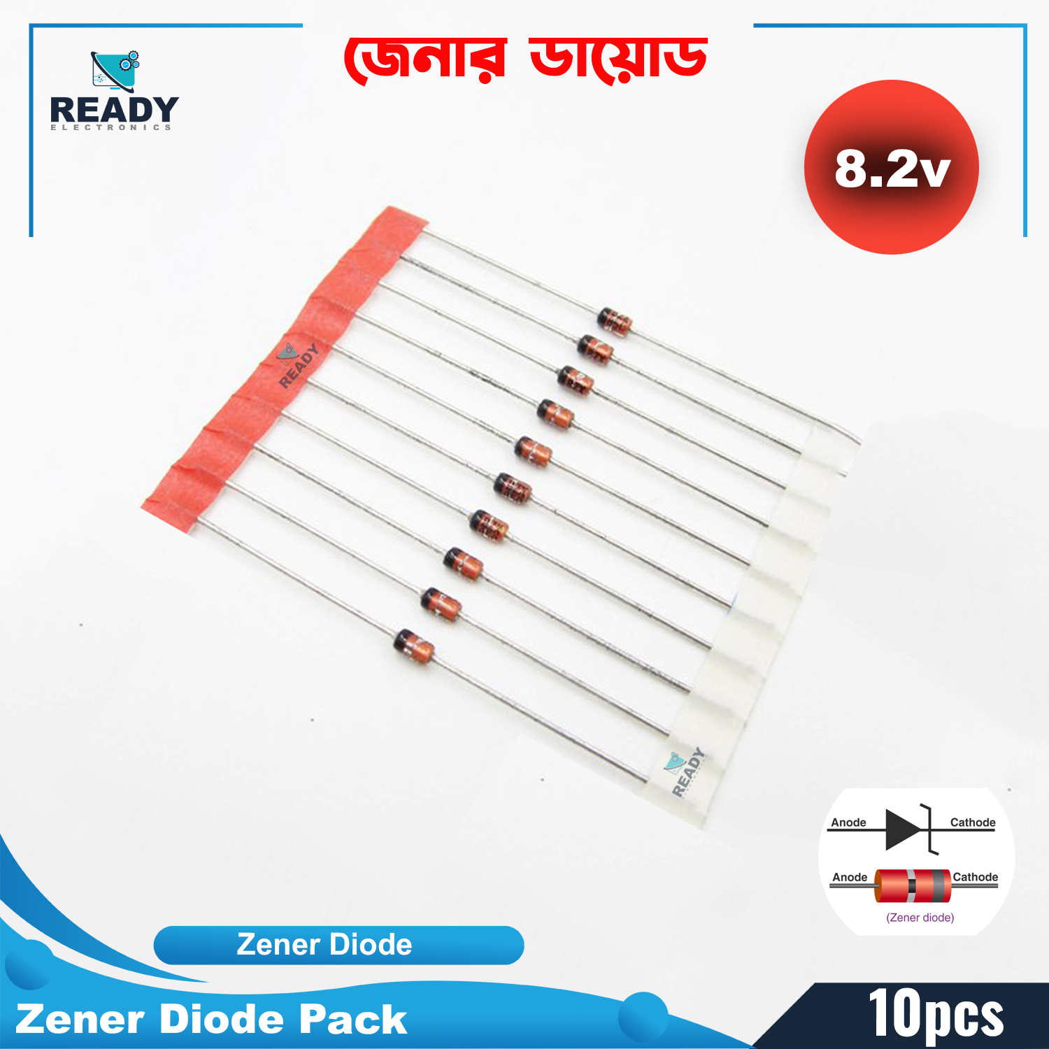 Zener Diode Through Hole Voltage Regulator Zener Diodes Selected Values Assortment Kit For Electronics DIY. 