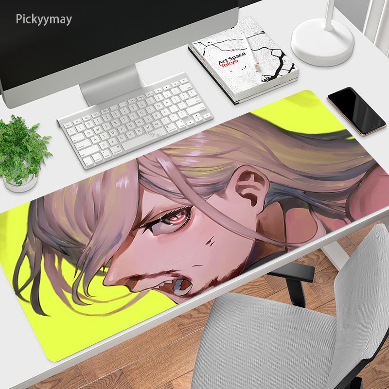 Anime Chainsaw Man Mouse Pad Large Gaming Speed MousePad Keyboard Locking Edge Rubber Carpet Computer Gamer Desk Pads Table Rug. 