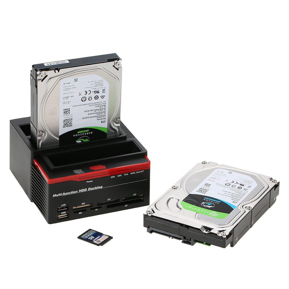 Multifunctional 2.5/3.5" IDE&SATA Hard Disk Base USB 3.0 HDD Docking Station Three-bay HDD Docking Station AU Plug. 