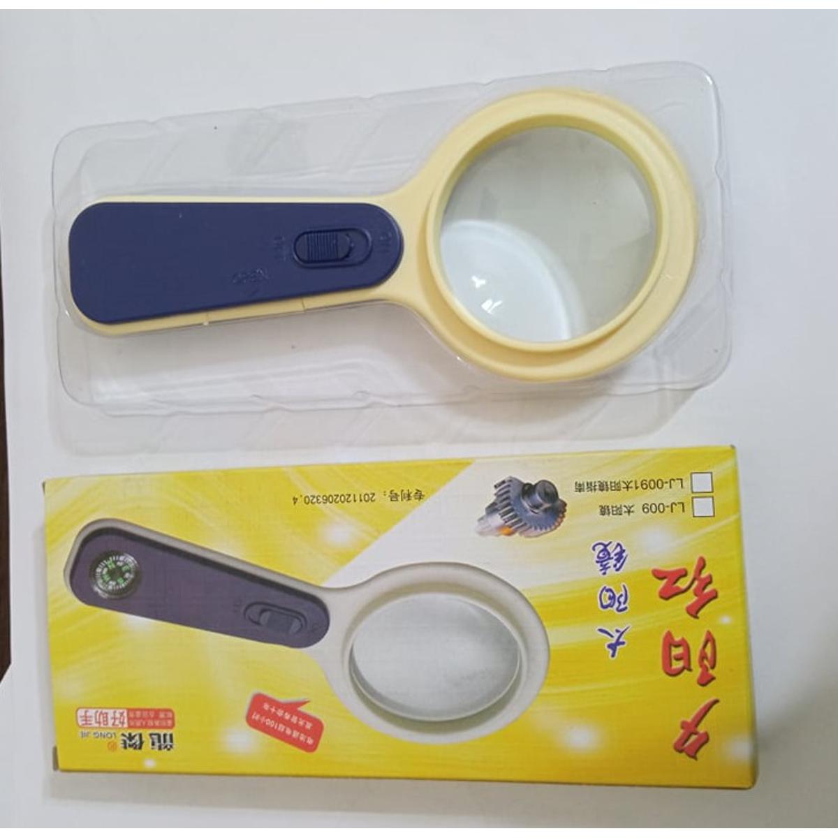 LJ-009 Magnifying Glass 60mm Diameter With White LED Light Source Hand Hold Magnifying Glass With LED Jewelry Magnifier Repair Tool Sets Reading Magnifying Glas