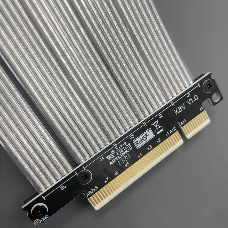 ADT-Link PCIe 4.0 x8 Jumper Cable K88 Male-to-Male Signal Swap Direct Extension TX-TX TX-RX Extenderl cable Factory Direct Sales. 