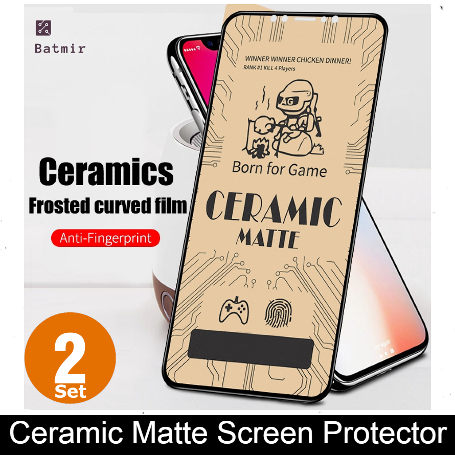 For Apple iPhone X/ iPhone XR/ iPhone XS/ iPhone XS Max 2pcs Ceramic Matte Anti-Fingerprint Front Screen Protector (Not Glass). 