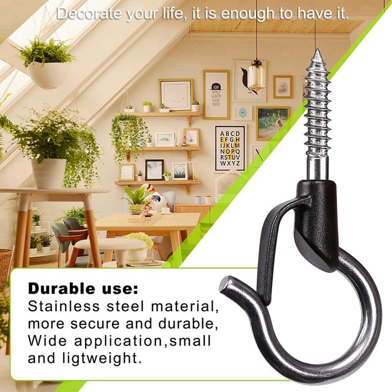 20PCS Q Hanger Hooks Heavy Duty Wall Ceiling Hooks with Safety Buckle. 