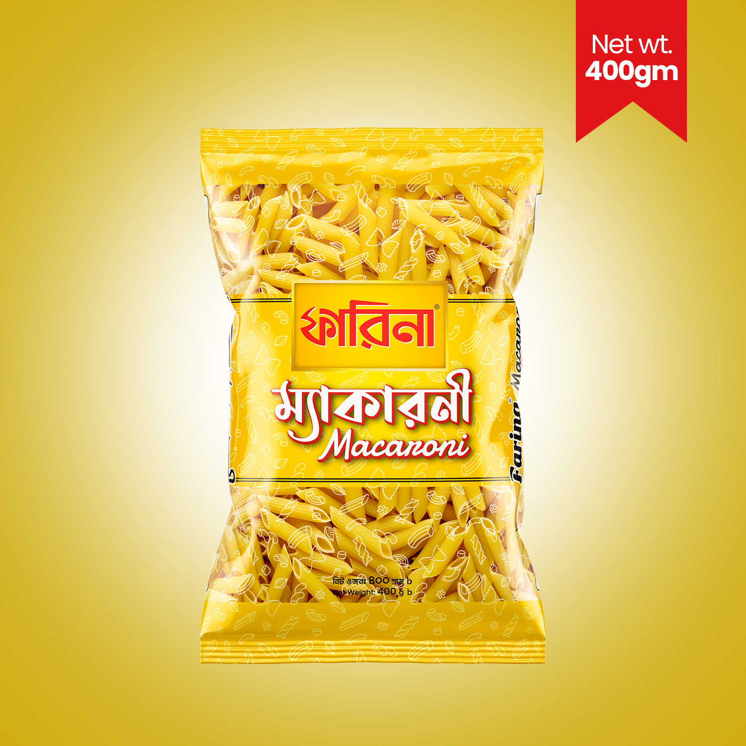 Farina Macaroni Penne Shape 400gm ( 4 Pcs )