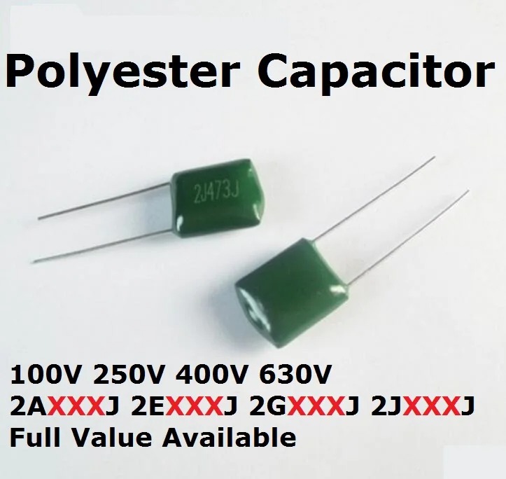 50PCS 100V 2A221J 2A331J 2A471J Polyester capacitor 2A102J 2A152J 2A222J 220/330/390/470/PF 1/1.5/2.2NF 0.0015/22UF