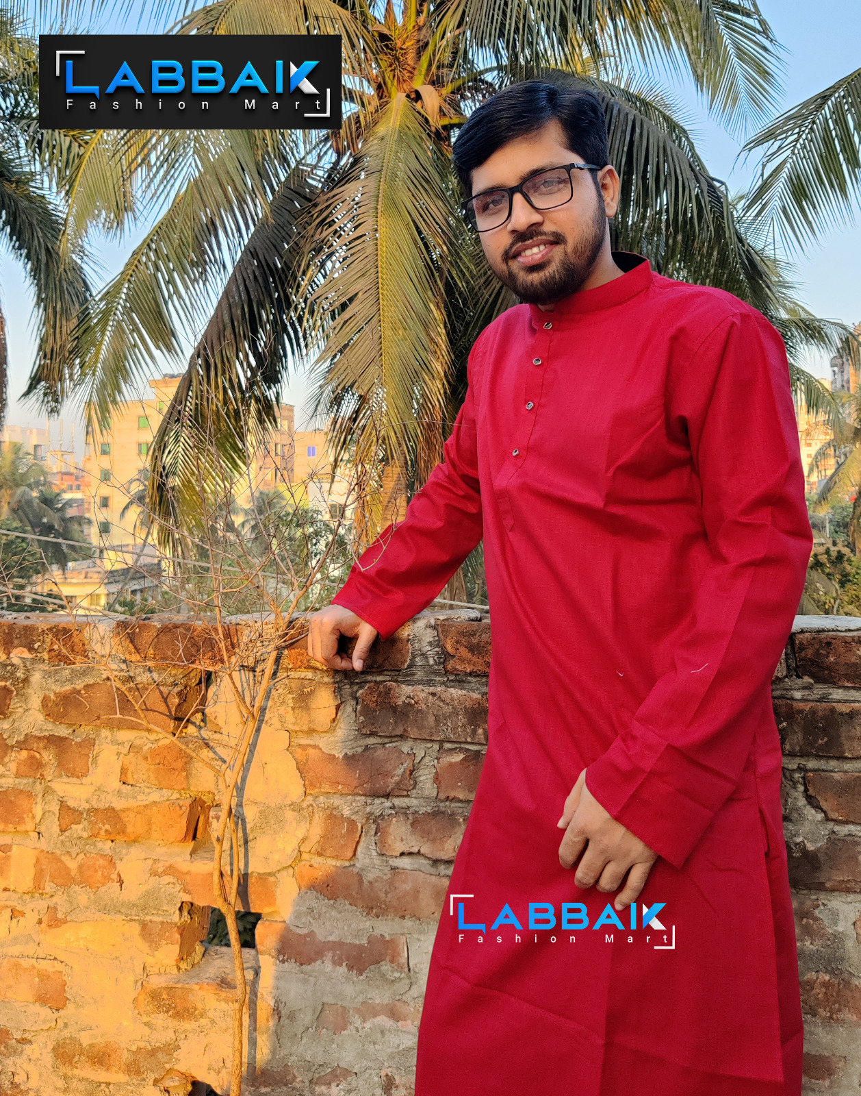 Men's Premium Quality Maroon Arang Panjabi