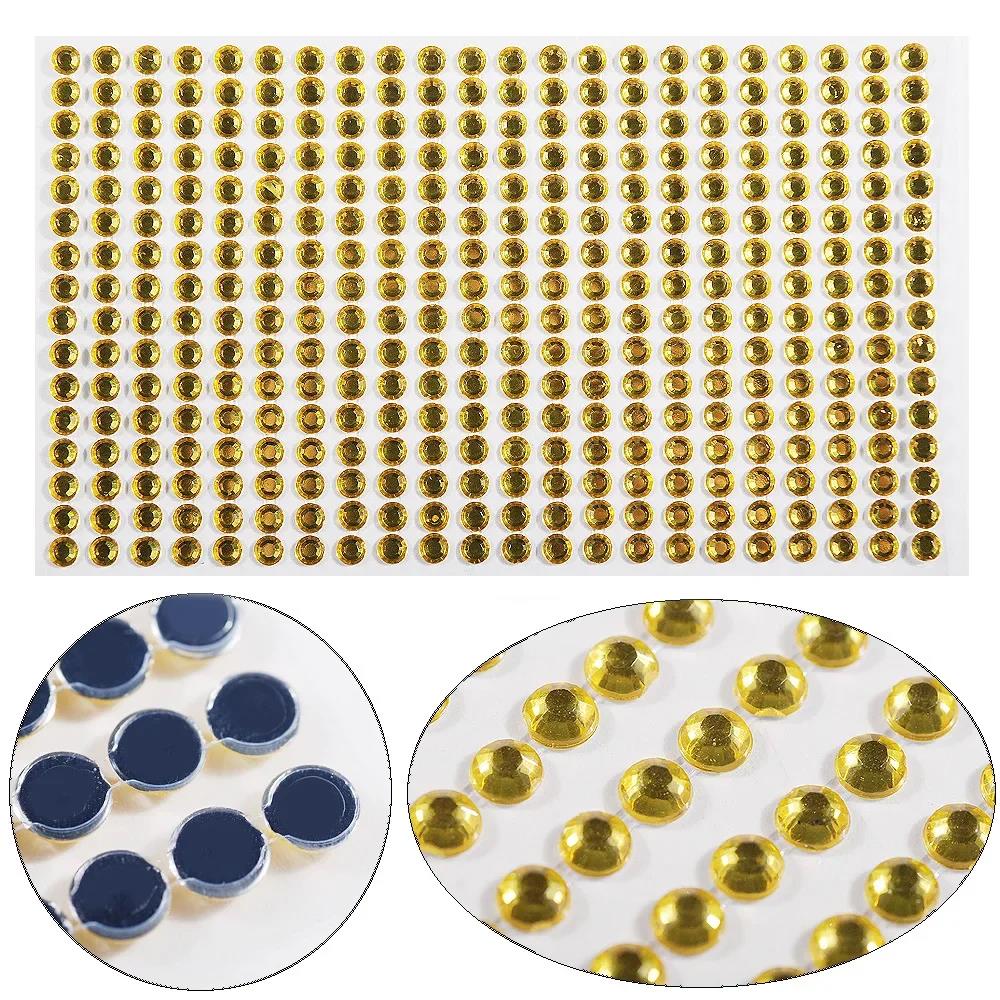 Korean 3-6mm Glitter Diamond Face Jewels Eyeshadow Stickers Self Adhesive Body Tattoos Eyebrow Diamond Nail Stickers Decorations