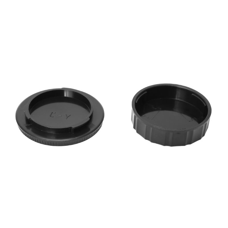 L43D Front Body Cap Rear Lens Cap Replacement for Contax Yashica C/Y Mount DSLR SLR Camera Body Lens Replaces. 