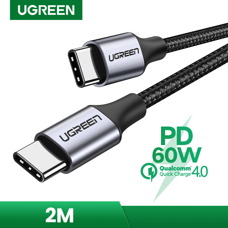 【60W Type C-C】UGREEN USB Type-C to USB C PD 60W Cable for Samsung Galaxy S24 23 Note10 Fast Charger Cable for Macbook Pro Support Quick Charge 4.0 USB Cord. 