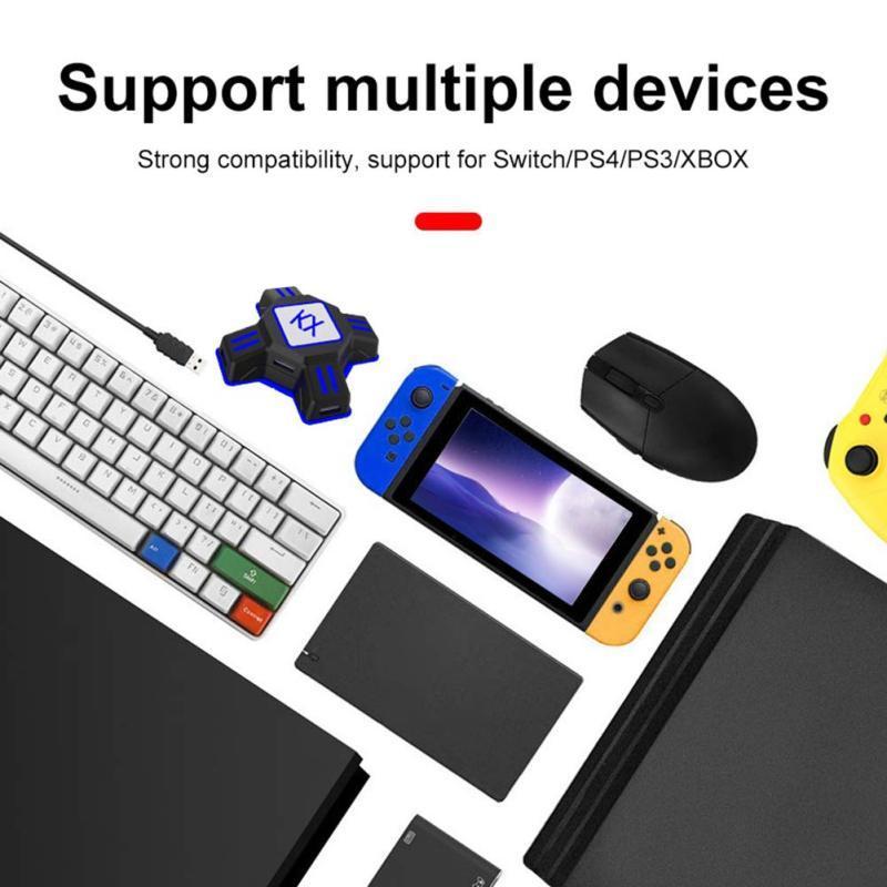 KX USB Game Controller Converter Keyboard Mouse Adapter for Switch/Xbox/PS4/PS3. 