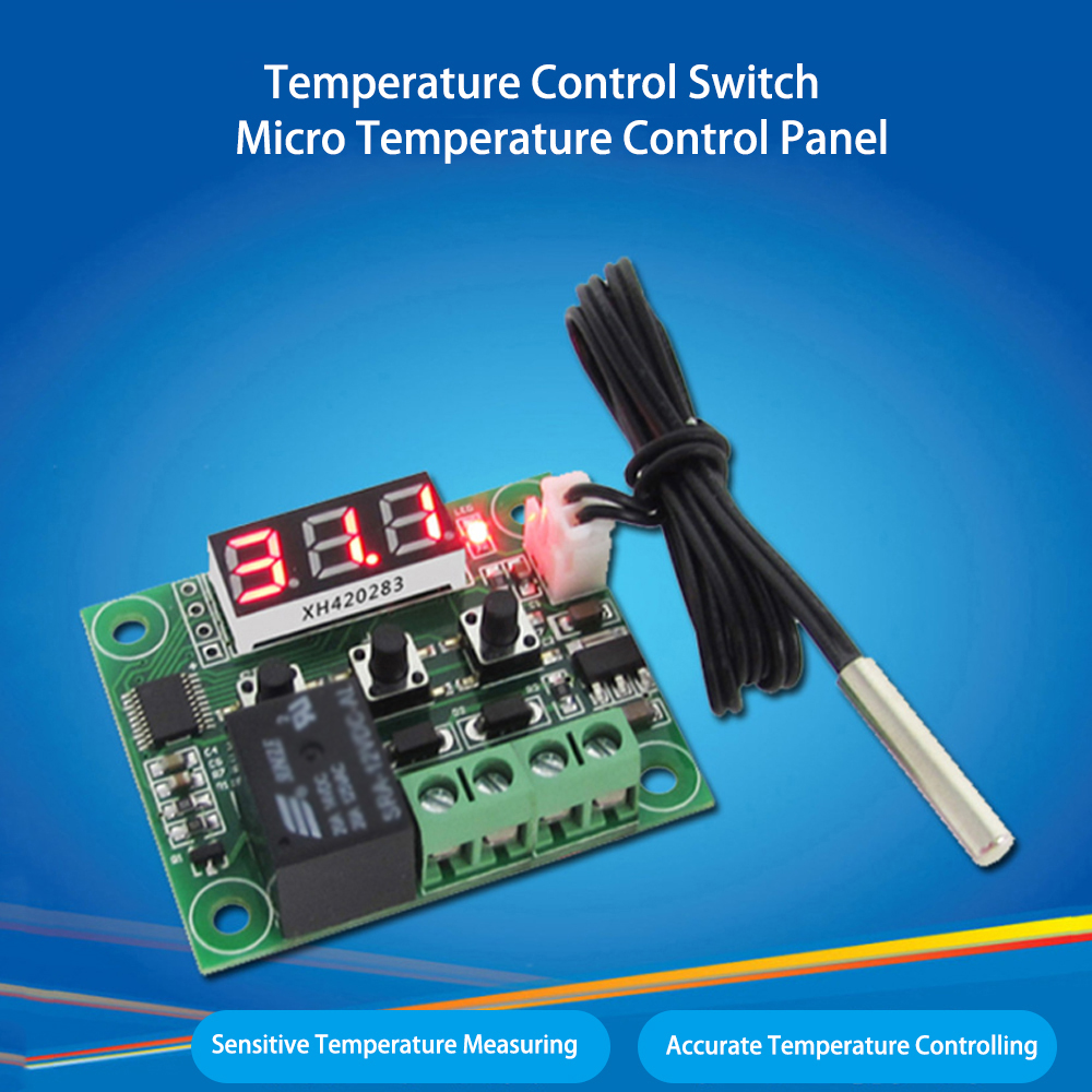 KOGEEK W1209 Digital Temperature Controller Board Micro Electronic High Accuracy NTC Sensor Temp Control Thermostat Panel with Waterproof Sensor Probe. 