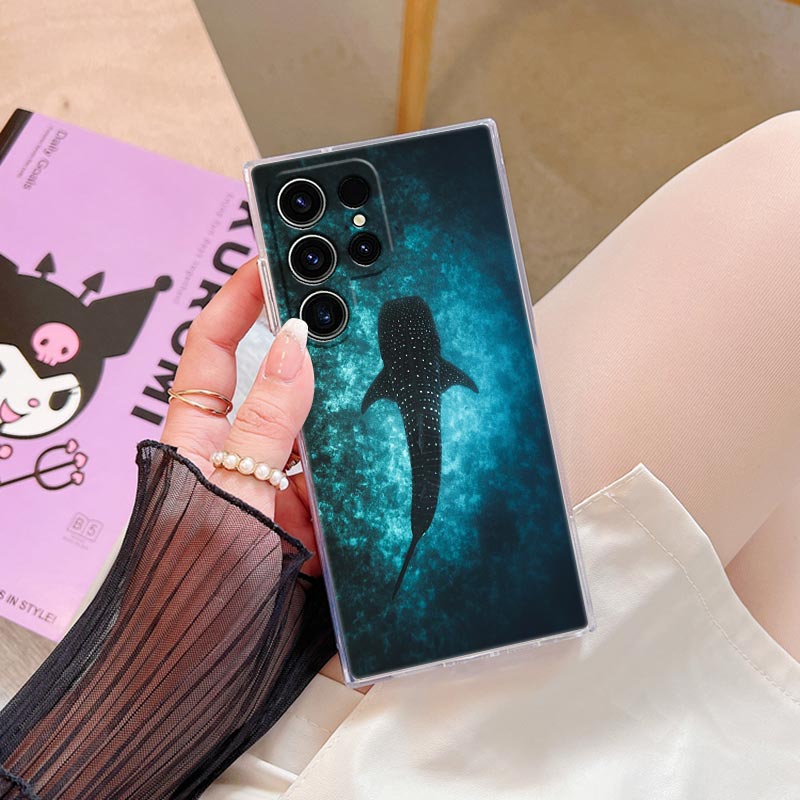 Whale Shark Ocean Phone Case For Samsung S24 S23 Ultra 5G S22 S20 S10 Plus S21 FE Clear Cases Cover Galaxy S24Ultra S23FE Fundas. 